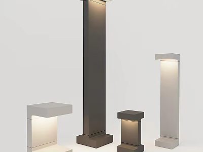 modern outdoor lamp 3d model