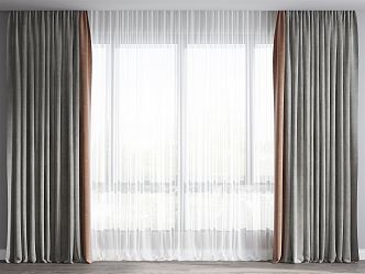 Modern Curtains 3d model