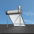 Solar Water Heater System With Collector Panels And Storage Tank