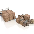 Sturdy Wooden Storage Boxes With Stackable Design And Shelving For Home Organization Needs 3d model