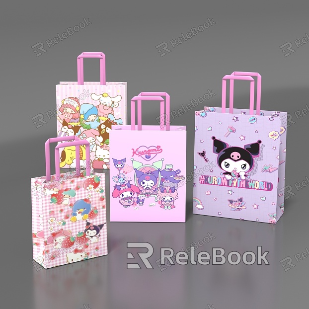 Gift Bag Gift Bag Portable Paper Bag Cartoon Bag Sanrio Packaging Bag model