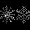 Decorative Snowflake Pattern Design On Black Background With Intricate Details 3d model