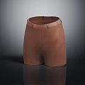Brown Textured Knit Shorts With Adjustable Waistband For Comfortable Modern Wear