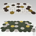 Modern Shape Carpet Mosaic Carpet 3d model