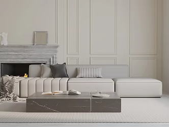 Modern three-seat sofa 3d model