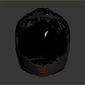 Protective Motorcycle Helmet With Cracked Pattern Black Gray Design And Transparent Visor 3d model