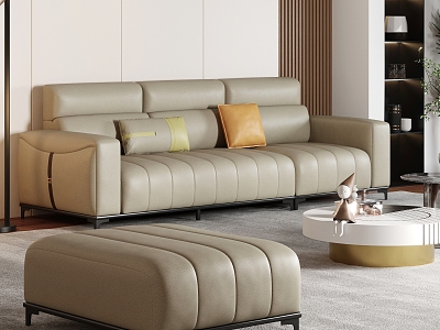 Modern Sofa Coffee Table Combination Sofa Pedal Combination model