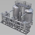 Industrial Equipment With Stainless Steel Tanks Pipeline System And Metal Platform Structure