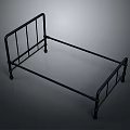 Black Metal Bed Frame With Simple Modern Design And Sturdy Structure