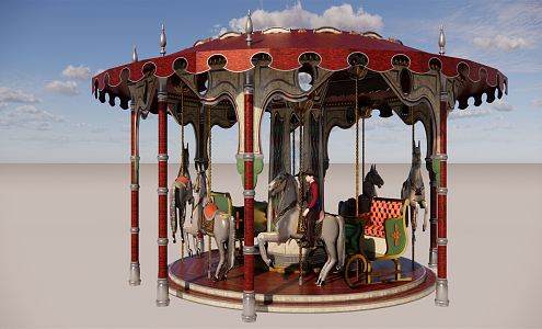 Jane Europe carousel 3d model