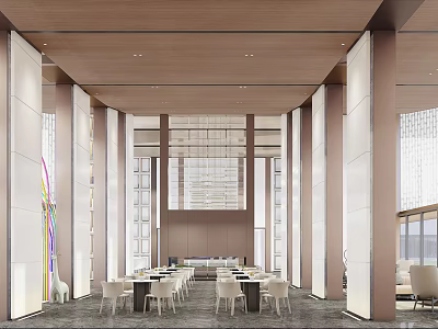 Modern Real Estate Sales Office Interior With Spacious Layout And Comfortable Seating 3d model