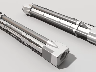 Precision Industrial Equipment With Metallic Cylindrical Body And Mechanical Connection Components 3d model