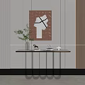 Modern end view table end view bar case 3d model
