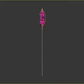 Elegant Pink Diamond Shaped Pendant Necklace With Intricate Pattern Design