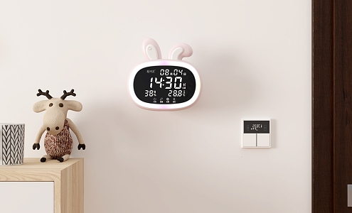 Children's wall-mounted alarm clock 3d model