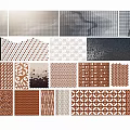 Various Brown Textures Collection With Geometric Abstract And Decorative Patterns 3d model