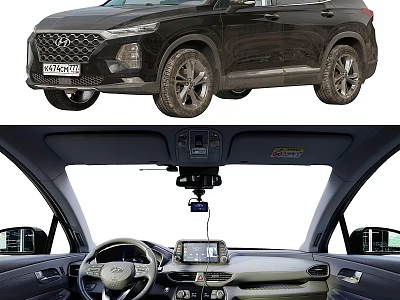 Hyundai SUV Exterior And Interior Features 3d model