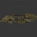 Futuristic Metallic Spaceship Design With Modular Structure Thrusters And Industrial Components For Aerospace Exploration