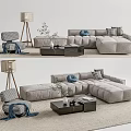 Modern Sofa Coffee Table Combination Sofa Coffee Table 3d model
