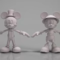 Mickey Mouse Character Figurines In Tuxedo Top Hat And Adventure Outfit With Boots