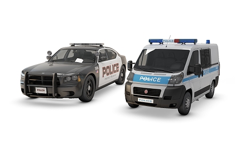 Modern Police Car Ram Car Police Car 3d model