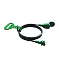 Green Electrical Extension Cable With Plug And Socket Design For Home Use 3d model