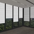 Modern floor-to-ceiling window glass curtain wall building curtain wall roller shutter 3d model