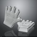 White Fingerless Gloves With Textured Design Two Pieces Stylish Comfort Accessory