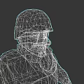 Game and Movie Character With Green Helmet Black Mask And Tactical Outfit