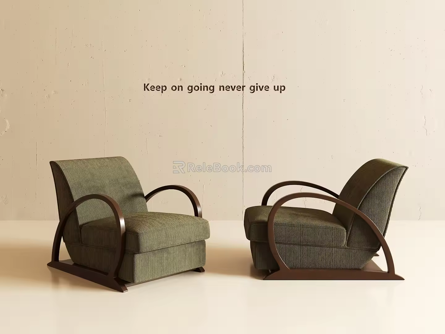 American-style Middle Ancient Single Sofa 3d model