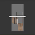 Contemporary Wooden Staircase With Glass Railing Open Steps And Platform Design