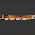 Traditional South Indian Dosa on White Oval Plate with Colorful Chutney Cups