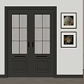 Modern Middle Ancient Double Door 3d model