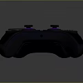 Modern Game Controller With Black Design Purple Buttons Pink X Logo And Textured Grips 3d model