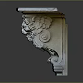 Elegant Roman Column with Detailed Lion Head Carving and Stone Decorative Design