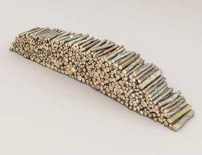 Natural Stones And Wooden Sticks Stacked In Arch Shape For Rustic Decor 3d model Natural Stones And Wooden Sticks Stacked In Arch Shape For Rustic Decor 3d model