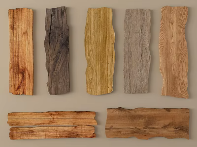 Stone Wood Samples Featuring Various Colors Textures And Natural Shapes 3d model