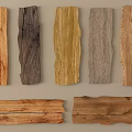 Stone Wood Samples Featuring Various Colors Textures And Natural Shapes 3d model