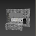 Jane European Kitchen Cabinet 3d model