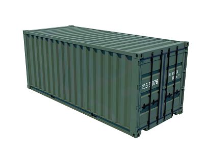 modern container green container terminal container model