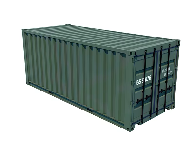 Green Industrial Shipping Container For Heavy Duty Storage Transport Solution 3d model