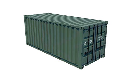 modern container green container terminal container 3d model