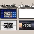 Modern Projection Curtain Projector Projection Curtain 3d model