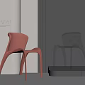 Modern Designer Dining Chairs Maroon And Transparent Styles For Stylish Interior