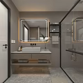 Modern Apartment Interior With Staircase Storage Cozy Seating And Marble Accents