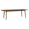 Modern Wooden Dining Table With Rectangular Top Simple Design And Slender Legs 3d model