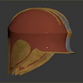 Ancient Weapon Helmets With Silver And Pink Finishes And Intricate Golden Decorations