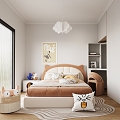 Modern Children's Room Simple Bedroom 3d model