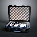 Open Hard Shell Storage Case Containing Space Exploration Tools For Astronaut Missions