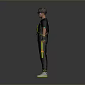 Stylish Daily Life Essentials Black T Shirt Pants Green Shoes And Accessories